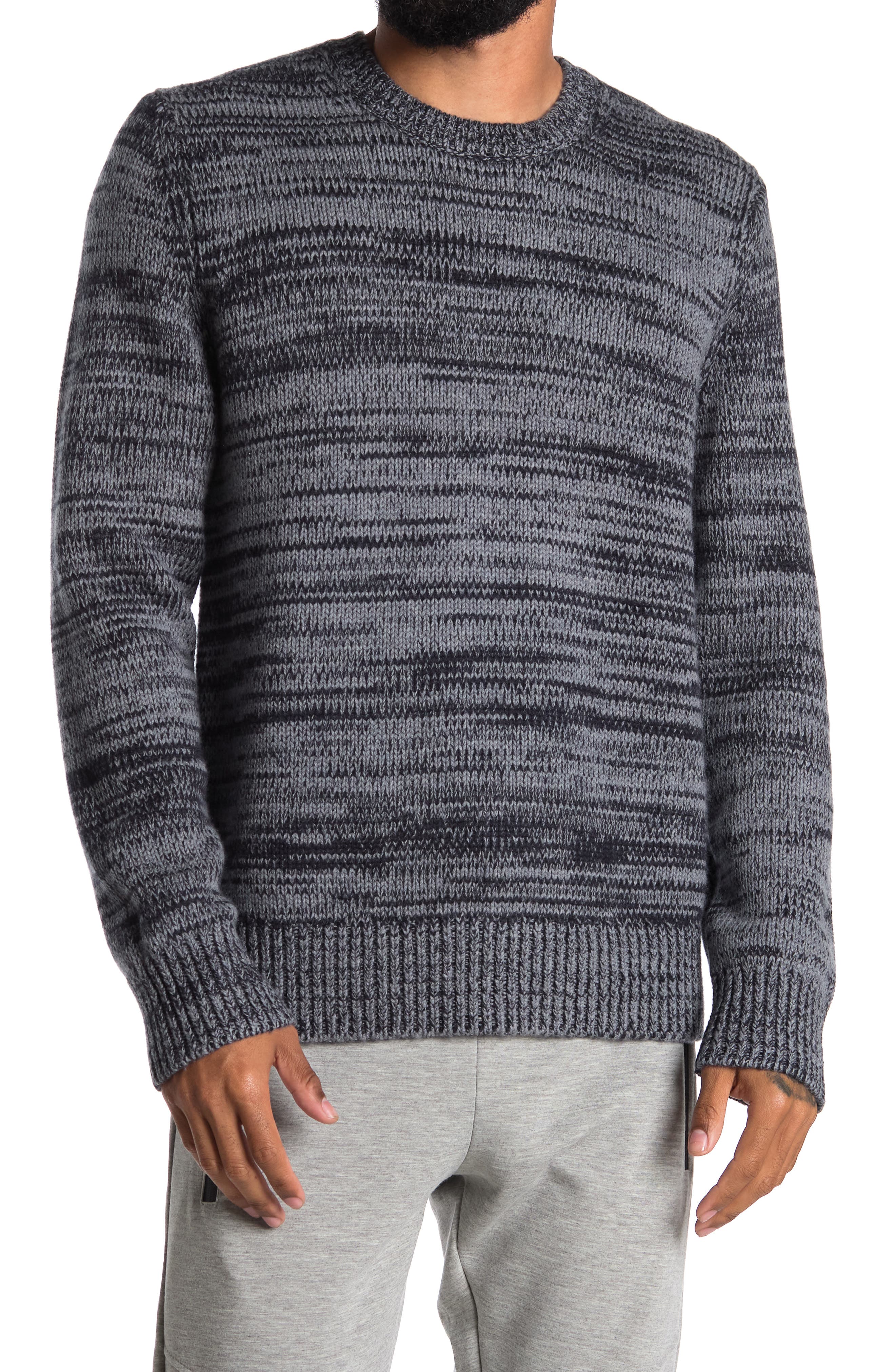 VINCE Men/'s Marled Cable-knit Crew Neck Sweater $395 NWT